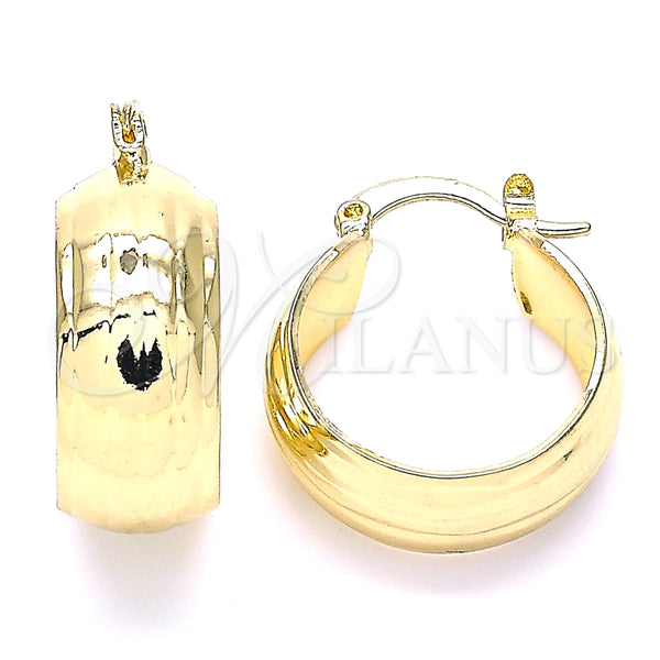 Argolla Pequeña 02.170.0357.20 Oro Laminado, Pulido, Tono Dorado