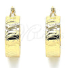 Argolla Pequeña 02.170.0359.20 Oro Laminado, Diamantado, Tono Dorado