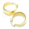 Argolla Pequeña 02.170.0361.20 Oro Laminado, Diamantado, Tono Dorado