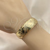 Aro Individual 07.168.0024 Oro Laminado, Diamantado, Tono Dorado (Grosor 16 MM, Talla Unica)
