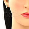 Arete Dormilona 02.156.0462.1 Oro Laminado, Diseño de Angel y Corazón, con Rubi Micro Pave, Pulido, Tono Dorado