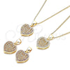 Collares con Dije 04.156.0327.1.20 Oro Laminado, Diseño de Corazón, con Rubi Micro Pave, Pulido, Tono Dorado (02 MM Thickness, 20 Inches Length)