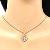 Collares con Dije 04.156.0328.20 Oro Laminado, Diseño de Corazón, con Blanca Micro Pave, Pulido, Tono Dorado (02 MM Thickness, 20 Inches Length)