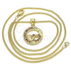 Collares con Dije 04.156.0328.2.20 Oro Laminado, Diseño de Corazón, con Granate Micro Pave, Pulido, Tono Dorado (02 MM Thickness, 20 Inches Length)