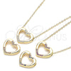 Collares con Dije 04.156.0329.2.20 Oro Laminado, Diseño de Corazón, con Granate Micro Pave, Pulido, Tono Dorado (02 MM Thickness, 18 Inches Length)