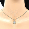 Collares con Dije 04.156.0332.20 Oro Laminado, Diseño de Corazón, con Blanca Micro Pave, Pulido, Tono Dorado (02 MM Thickness, 20 Inches Length)