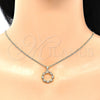 Collares con Dije 04.156.0335.2.20 Oro Laminado, con Granate Micro Pave, Pulido, Tono Dorado (02 MM Thickness, 20 Inches Length)