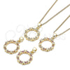 Collares con Dije 04.156.0335.2.20 Oro Laminado, con Granate Micro Pave, Pulido, Tono Dorado (02 MM Thickness, 20 Inches Length)