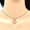 Collares con Dije 04.156.0335.3.20 Oro Laminado, con Multicolor Micro Pave, Pulido, Tono Dorado (02 MM Thickness, 20 Inches Length)