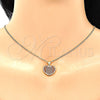 Collares con Dije 04.156.0336.1.20 Oro Laminado, Diseño de Corazón, con Rubi Micro Pave, Pulido, Tono Dorado (02 MM Thickness, 20 Inches Length)