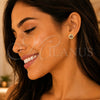 Arete Dormilona 02.156.0477.3 Oro Laminado, con Multicolor Micro Pave, Pulido, Tono Dorado