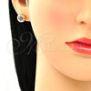 Arete Dormilona 02.156.0477.3 Oro Laminado, con Multicolor Micro Pave, Pulido, Tono Dorado