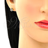 Juego de Arete y Dije de Adulto 10.156.0277.3 Oro Laminado, con Multicolor Micro Pave, Pulido, Tono Dorado