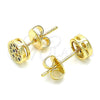 Arete Dormilona 02.156.0478.3 Oro Laminado, con Multicolor Micro Pave, Pulido, Tono Dorado