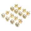 Arete Dormilona 02.156.0478.3 Oro Laminado, con Multicolor Micro Pave, Pulido, Tono Dorado