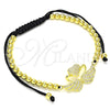 Pulsera Bolo Ajustable 03.299.0072.11 Oro Laminado, Diseño de Cisne y Corazón, con Blanca Micro Pave, Pulido, Tono Dorado (04 MM Thickness, 11 Inches Length)