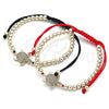 Pulsera Bolo Ajustable 03.299.0073.11 Oro Laminado, Diseño de Tortuga y Bola, con Blanca Micro Pave, Pulido, Tono Dorado (04 MM Thickness, 11 Inches Length)