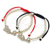 Pulsera Bolo Ajustable 03.299.0079.11 Oro Laminado, Diseño de Amor y Bola, con Blanca Micro Pave, Pulido, Tono Dorado (04 MM Thickness, 11 Inches Length)