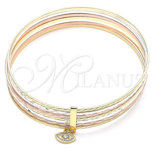 Aro Semanario 07.253.0012.06 Oro Laminado, con Blanca Zirconia Cubica, Diamantado, Tres Tonos (02 MM Thickness, Size 6 (2.75 Diameter))