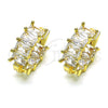 Argolla Huggie 02.210.0435.20 Oro Laminado, con Blanca Zirconia Cubica, Pulido, Tono Dorado