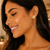 Arete Dormilona 02.344.0082 Oro Laminado, con Blanca Micro Pave and Blanca Zirconia Cubica, Pulido, Tono Dorado
