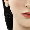 Arete Dormilona 02.344.0082 Oro Laminado, con Blanca Micro Pave and Blanca Zirconia Cubica, Pulido, Tono Dorado