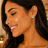 Arete Dormilona 02.344.0082.1 Oro Laminado, con Granate and Blanca Micro Pave, Pulido, Tono Dorado