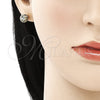 Arete Dormilona 02.341.0059 Oro Laminado, con Multicolor Micro Pave, Pulido, Tono Dorado