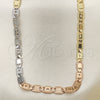 Gargantilla Basica 04.319.0011.24 Oro Laminado, Diseño de Pave Mariner, Pulido, Tono Dorado (05 MM Thickness, 24 Inches Length)