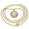 Collares con Dije 04.156.0348.1.20 Oro Laminado, Diseño de Corazón, con Granate and Blanca Micro Pave, Pulido, Tono Dorado (20 Inches Length)