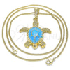 Collares con Dije 04.380.0001.3.20 Oro Laminado, Diseño de Tortuga, Pulido, Tono Dorado (20 Inches Length)