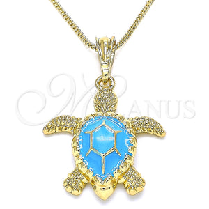 Collares con Dije 04.380.0001.3.20 Oro Laminado, Diseño de Tortuga, Pulido, Tono Dorado (20 Inches Length)