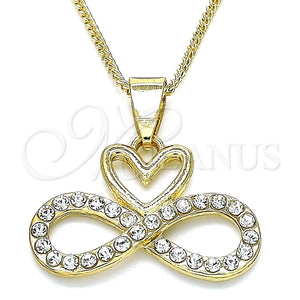 Collares con Dije 04.380.0004.20 Oro Laminado, Pulido, Tono Dorado (20 Inches Length)
