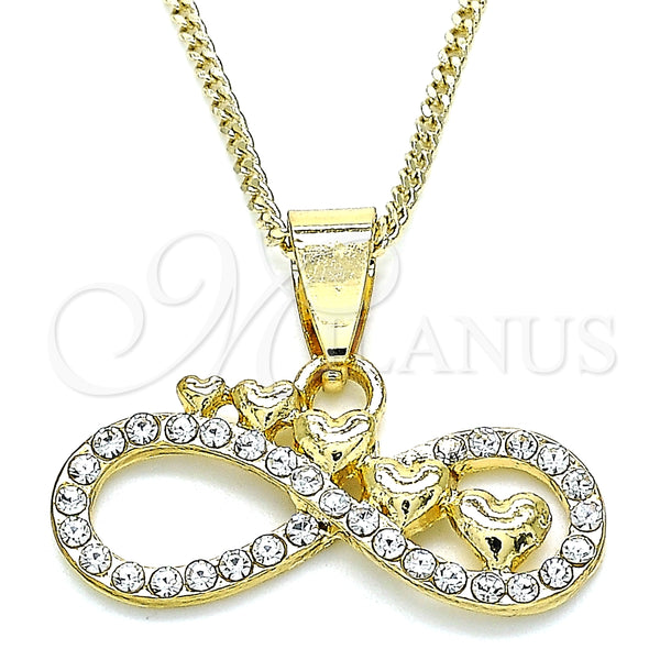 Collares con Dije 04.380.0006.20 Oro Laminado, Pulido, Tono Dorado (20 Inches Length)