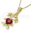 Collares con Dije 04.380.0007.20 Oro Laminado, Pulido, Tono Dorado (20 Inches Length)