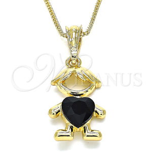 Collares con Dije 04.380.0008.20 Oro Laminado, Pulido, Tono Dorado (20 Inches Length)