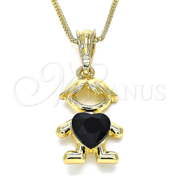 Collares con Dije 04.380.0008.20 Oro Laminado, Pulido, Tono Dorado (20 Inches Length)