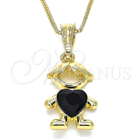 Collares con Dije 04.380.0008.20 Oro Laminado, Pulido, Tono Dorado (20 Inches Length)