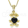 Collares con Dije 04.380.0008.20 Oro Laminado, Pulido, Tono Dorado (20 Inches Length)