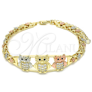 Pulsera Elegante 03.380.0007.07 Oro Laminado, Pulido, Tono Dorado (7 Inches Length)