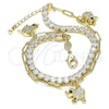 Pulsera de Dije 03.63.2180.08 Oro Laminado, Pulido, Tono Dorado (04 MM Thickness, 8 Inches Length)