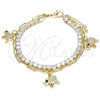 Pulsera de Dije 03.63.2180.08 Oro Laminado, Pulido, Tono Dorado (04 MM Thickness, 8 Inches Length)