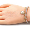 Pulsera de Dije 03.63.2183.08 Oro Laminado, Pulido, Tono Dorado (8 Inches Length)