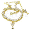 Pulsera de Dije 03.63.2186.08 Oro Laminado, Pulido, Tono Dorado (8 Inches Length)