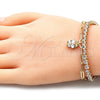 Pulsera de Dije 03.63.2188.08 Oro Laminado, Pulido, Tono Dorado (8 Inches Length)