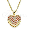 Collares con Dije 04.94.0036.1.20 Oro Laminado, Pulido, Tono Dorado (20 Inches Length)