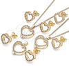 Juego de Arete y Dije de Adulto 10.94.0003.1 Oro Laminado, Pulido, Tono Dorado