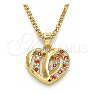 Collares con Dije 04.94.0038.1.20 Oro Laminado, Pulido, Tono Dorado (20 Inches Length)