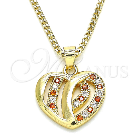 Collares con Dije 04.94.0038.1.20 Oro Laminado, Pulido, Tono Dorado (20 Inches Length)