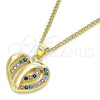 Collares con Dije 04.94.0038.2.20 Oro Laminado, Pulido, Tono Dorado (20 Inches Length)